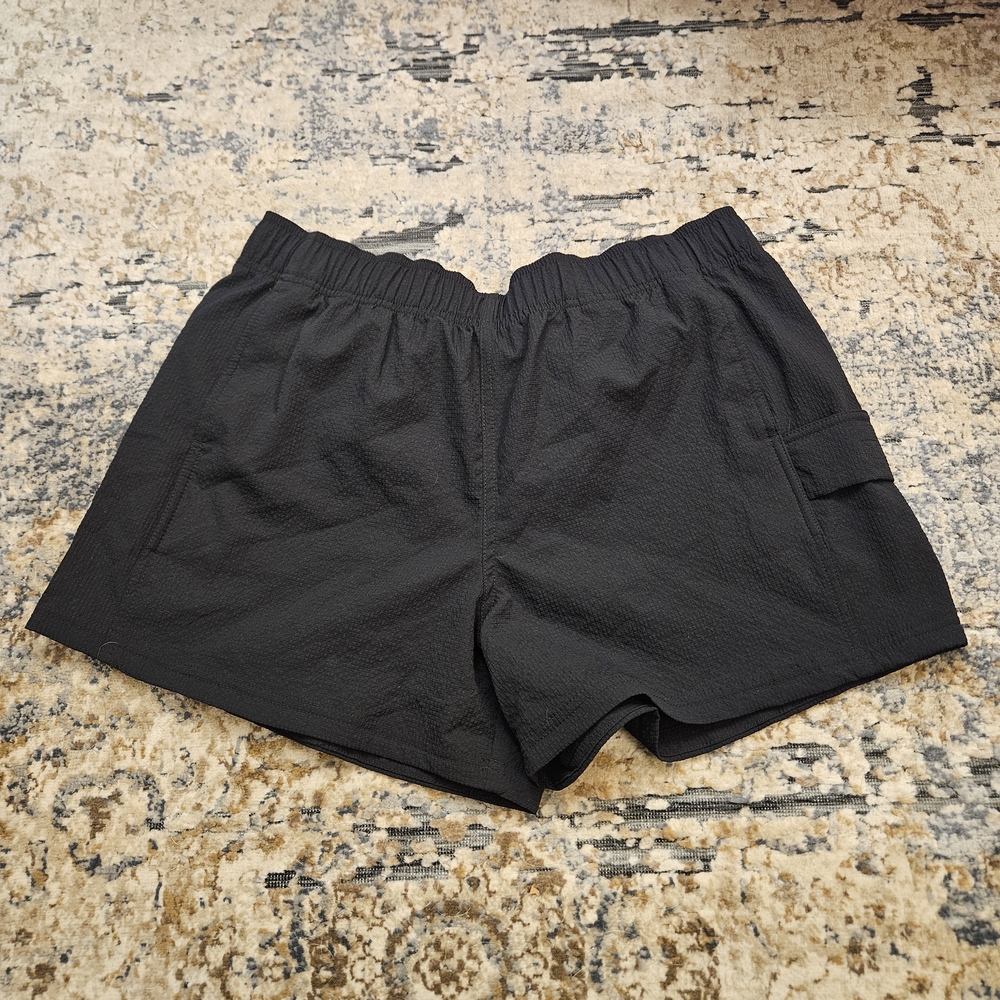 Columbia Shorts‎ Womens L/4L Black Elastic Waist Lightweight Pockets Pull On